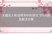 大疆无人机说明书中的常见飞行问题及解决方案