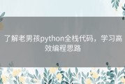 了解老男孩python全栈代码，学习高效编程思路