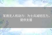 军用无人机动力：为士兵减轻压力，提供支援