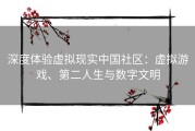 深度体验虚拟现实中国社区：虚拟游戏、第二人生与数字文明