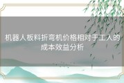 机器人板料折弯机价格相对于工人的成本效益分析