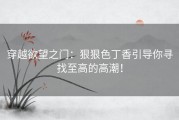 穿越欲望之门：狠狠色丁香引导你寻找至高的高潮！