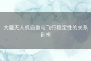 大疆无人机自重与飞行稳定性的关系剖析