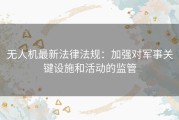 无人机最新法律法规：加强对军事关键设施和活动的监管