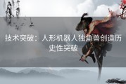 技术突破：人形机器人独角兽创造历史性突破