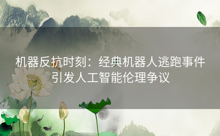 机器反抗时刻：经典机器人逃跑事件引发人工智能伦理争议