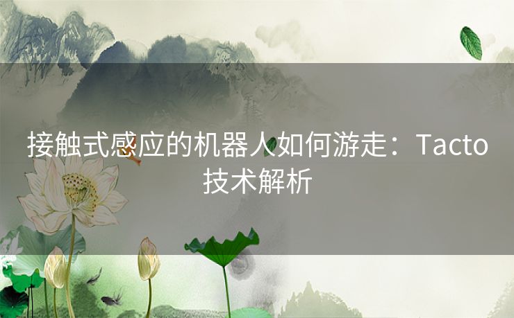 接触式感应的机器人如何游走：Tacto技术解析