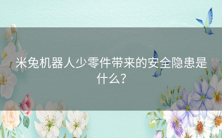 米兔机器人少零件带来的安全隐患是什么？