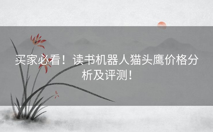 买家必看！读书机器人猫头鹰价格分析及评测！