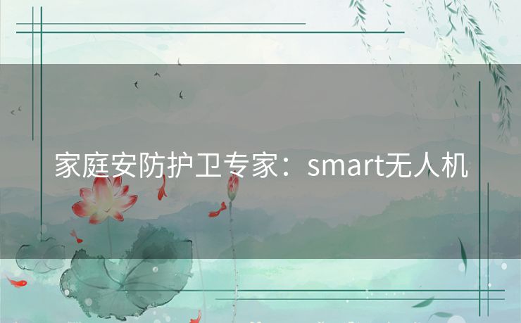 家庭安防护卫专家：smart无人机
