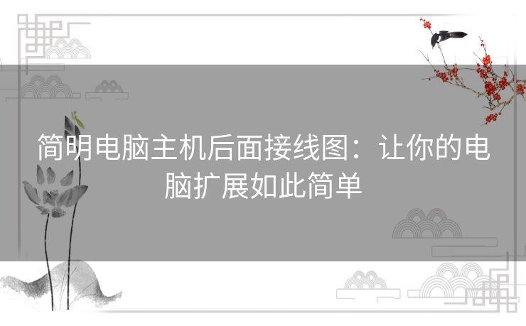 简明电脑主机后面接线图：让你的电脑扩展如此简单