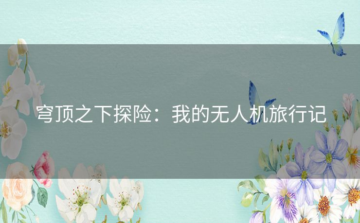 穹顶之下探险：我的无人机旅行记